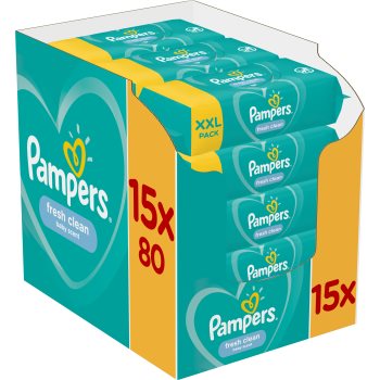 Pampers Fresh Clean Șervețele umede pentru copii pentru piele sensibila - imagine 2